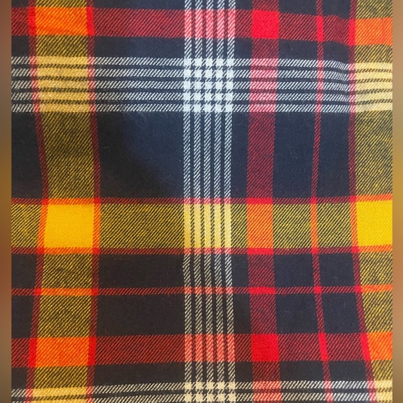 Goodfellow & Co Mens Flannel Pajama Pants Lounge Blue Red Gold Plaid - Picture 3 of 10